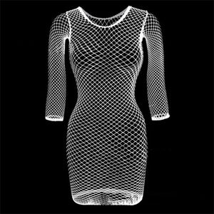 Mini robe résille ouverte sexy Matinda - GUAPPAA