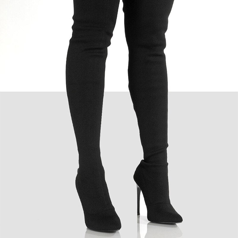 Cuissardes talons aiguilles bout pointu chic grande pointure jusqu'à 43 Pila - GUAPPAA