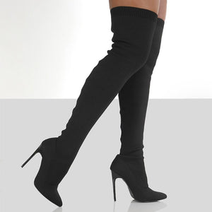Cuissardes talons aiguilles bout pointu chic grande pointure jusqu'à 43 Pila - GUAPPAA