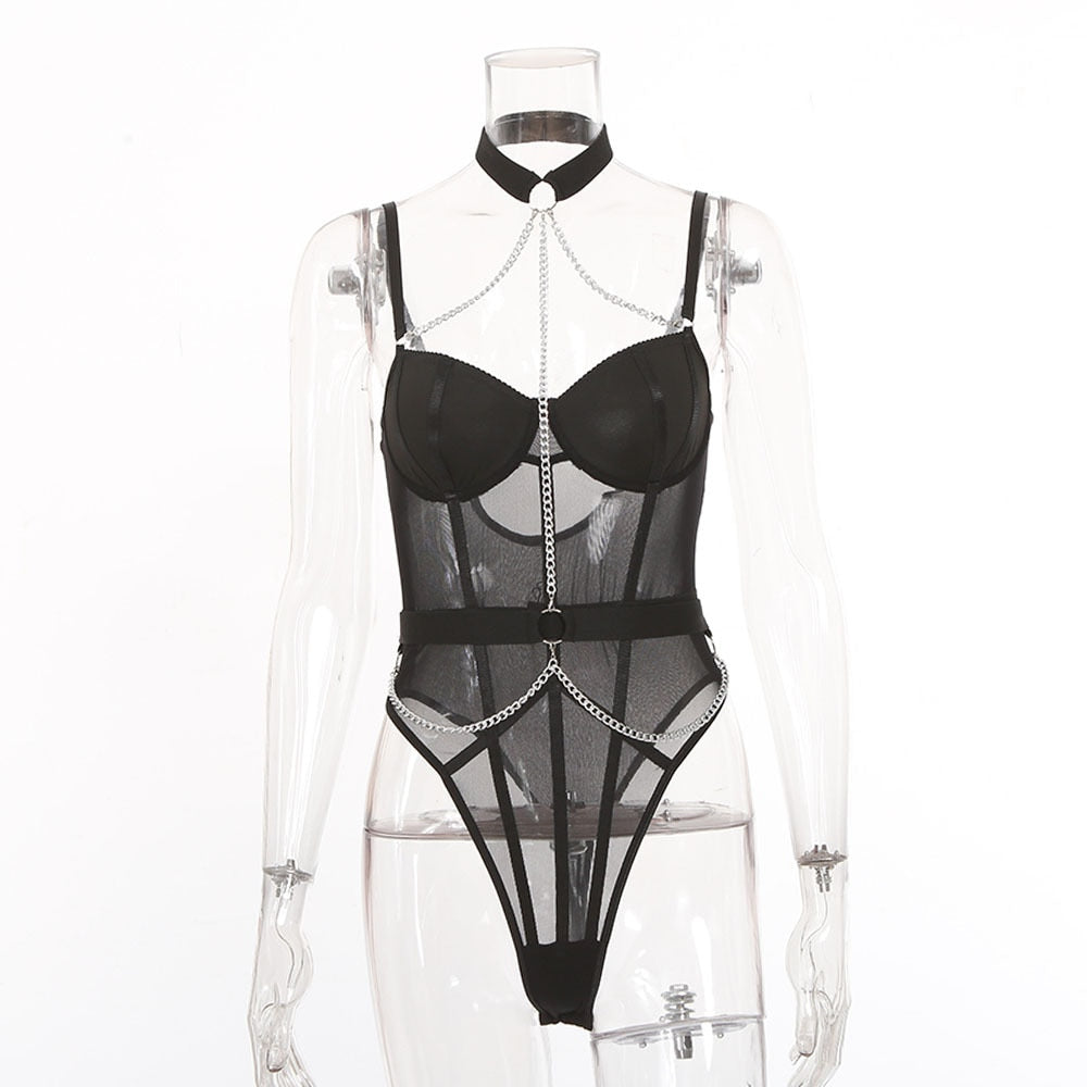 Body string transparent à collier et chaîne armaturé Quetsche - GUAPPAA