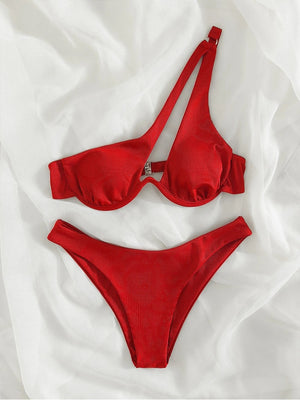 Bikini tanga bretelles asymétriques Solia - GUAPPAA