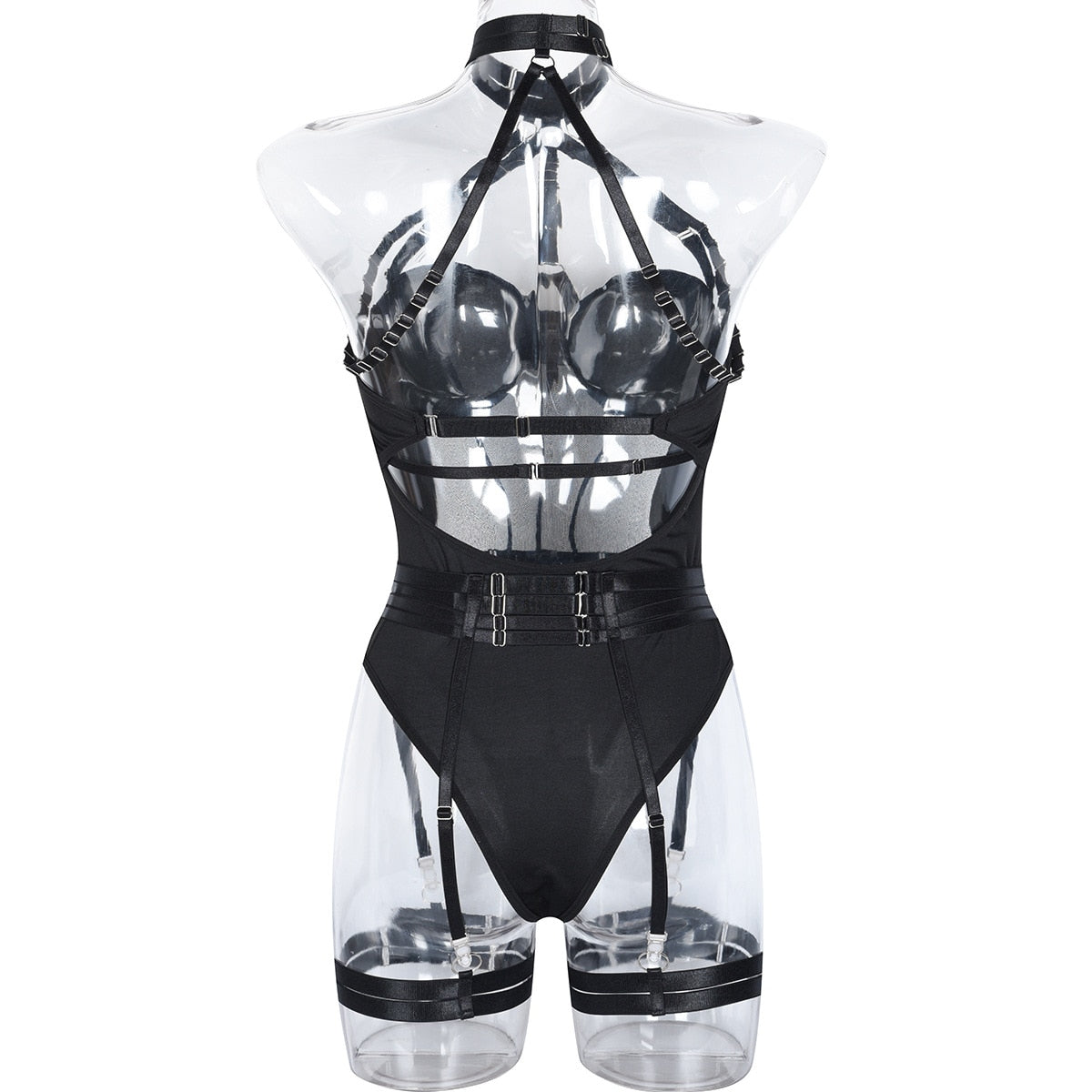 Body string transparent à collier et porte-jarretelles Le Saint-Siège - GUAPPAA