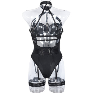 Body string transparent à collier et porte-jarretelles Le Saint-Siège - GUAPPAA