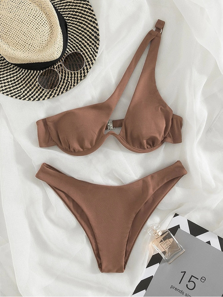 Bikini tanga bretelles asymétriques Solia - GUAPPAA