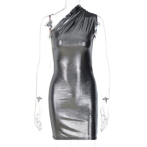 Robe courte moulante à une bretelle large sans manches Ola Chica - GUAPPAA
