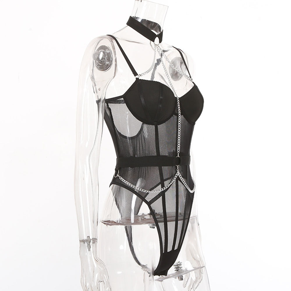 Body string transparent à collier et chaîne armaturé Quetsche - GUAPPAA