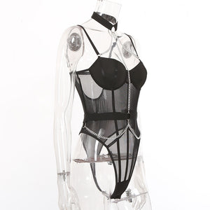 Body string transparent à collier et chaîne armaturé Quetsche - GUAPPAA