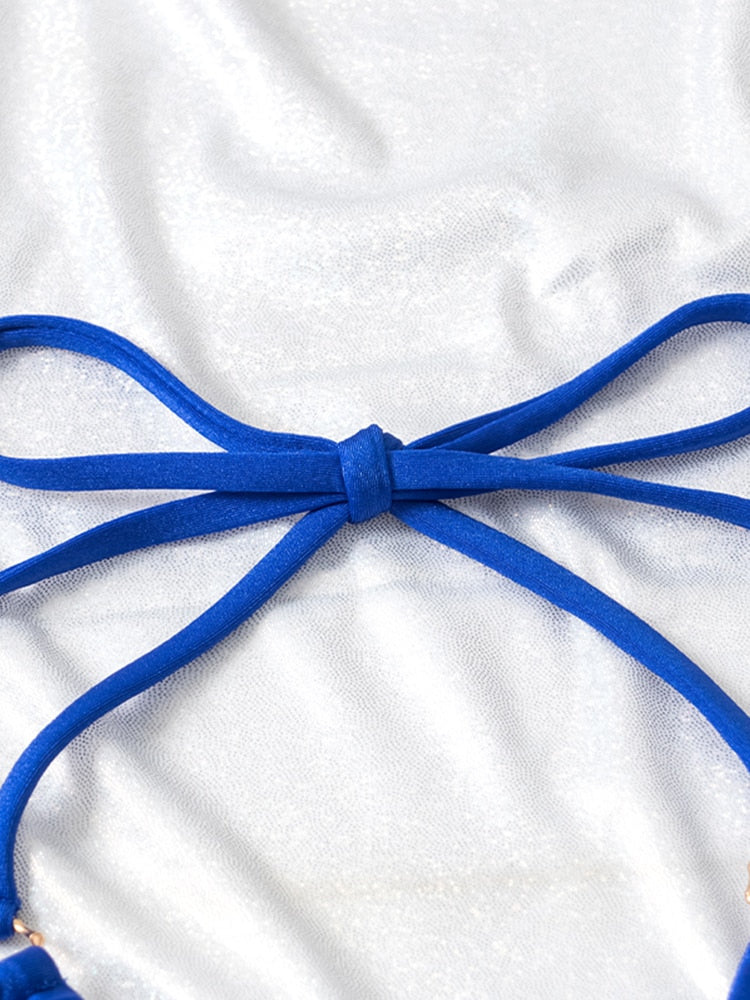 Maillot de bain string tanga deux pièces avec anneaux Juma - GUAPPAA