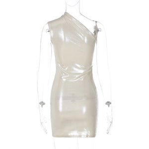 Robe courte moulante à une bretelle large sans manches Ola Chica - GUAPPAA