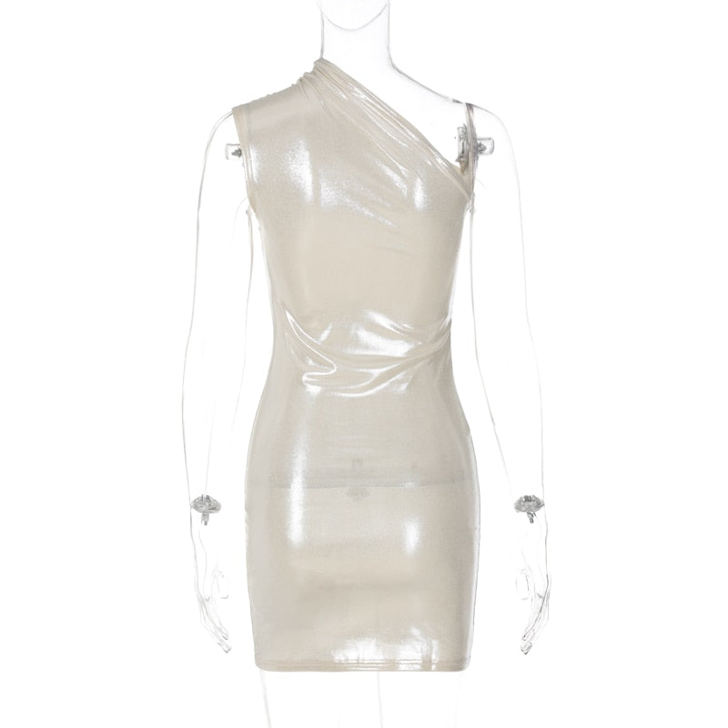 Robe courte moulante à une bretelle large sans manches Ola Chica - GUAPPAA