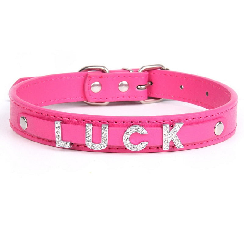 Collier soumise bondage bdsm personnalisable 1-9 lettres punk gothique Slave - GUAPPAA