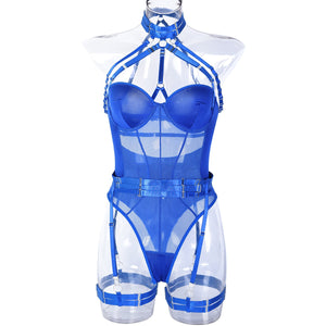 Body string transparent à collier et porte-jarretelles Le Saint-Siège - GUAPPAA
