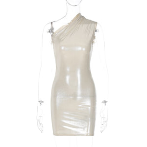 Robe courte moulante à une bretelle large sans manches Ola Chica - GUAPPAA