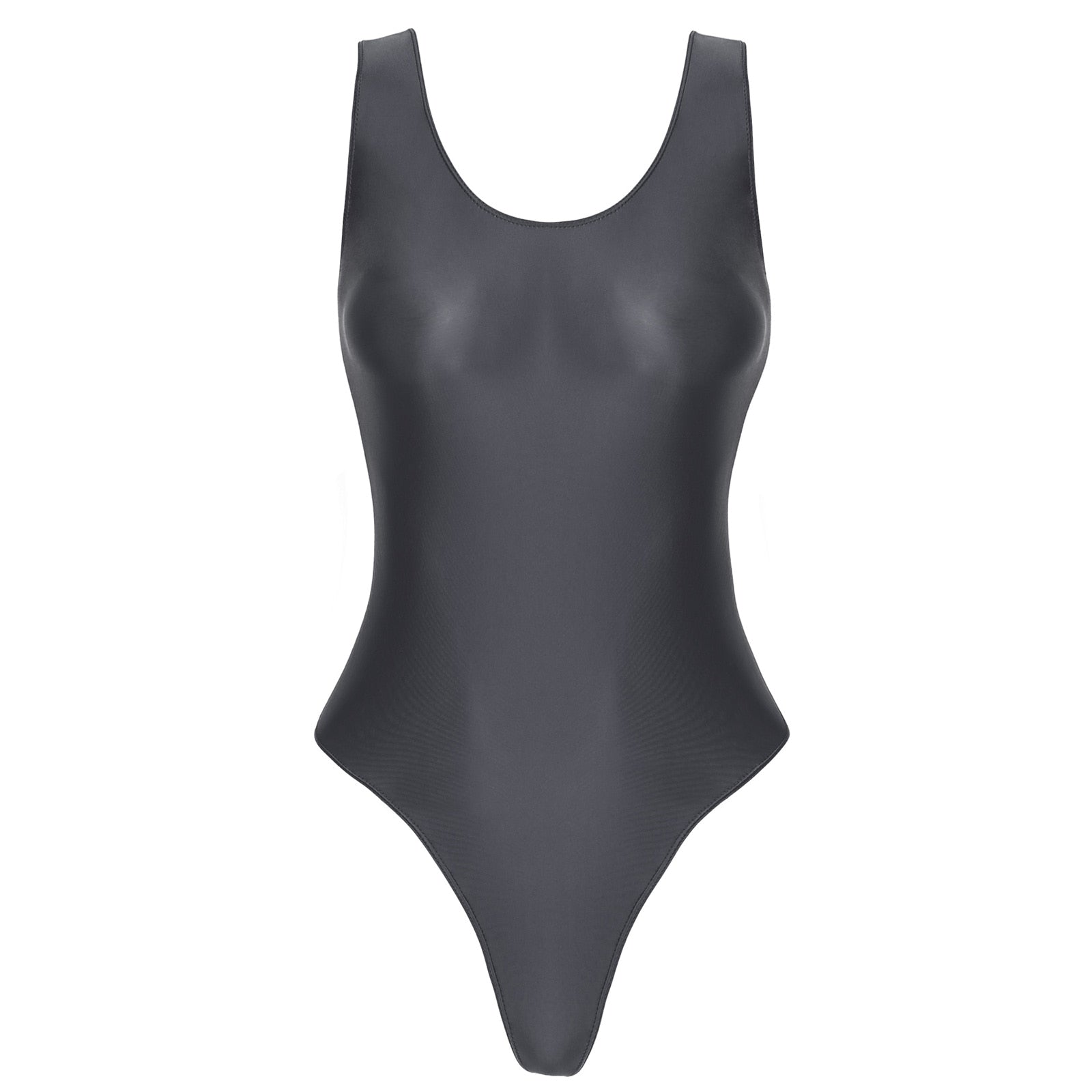 Maillot de bain une pièce échancré tanga satiné Saya - GUAPPAA