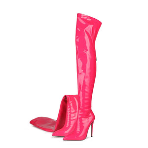 Cuissardes latex talons aiguille sexy brillantes Hollywood Boulevard - GUAPPAA