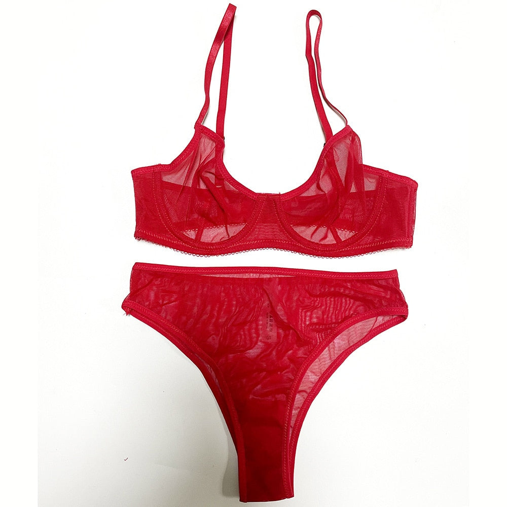 Ensemble deux pièces de lingerie fine transparente sexy Attiser - GUAPPAA