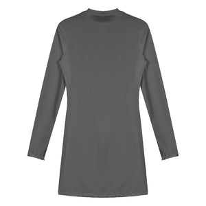Mini robe moulante manches longues col rond Downing - GUAPPAA