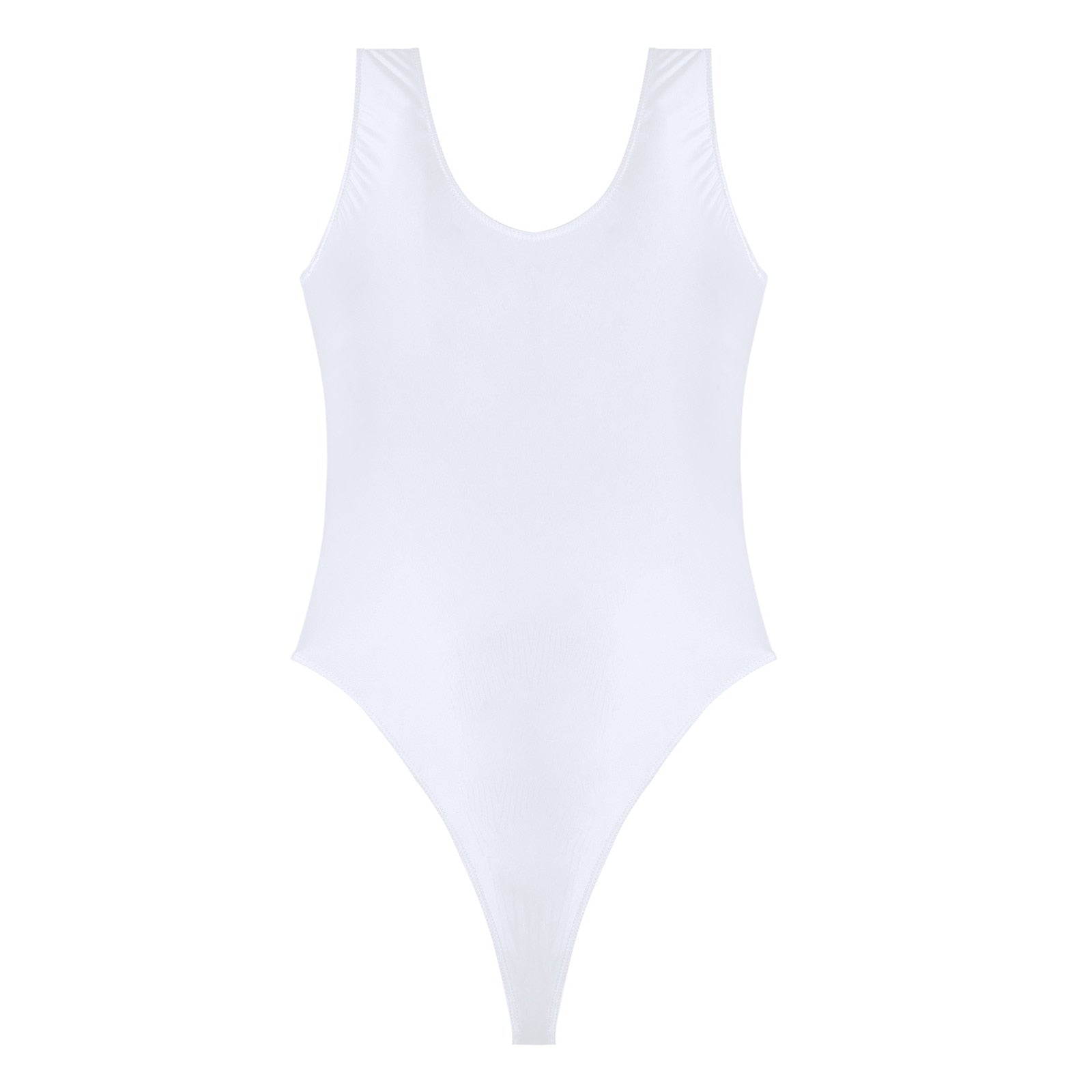 Maillot de bain une pièce échancré tanga satiné Saya - GUAPPAA