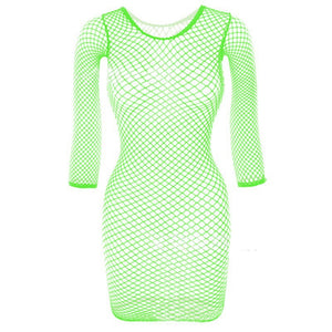 Mini robe résille ouverte sexy Matinda - GUAPPAA