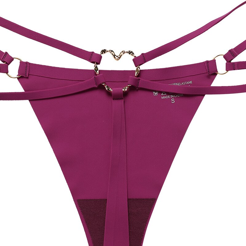 Micro string double ficelle avec coeur en métal S-XL Amor - GUAPPAA
