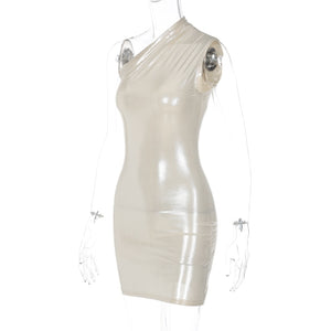 Robe courte moulante à une bretelle large sans manches Ola Chica - GUAPPAA