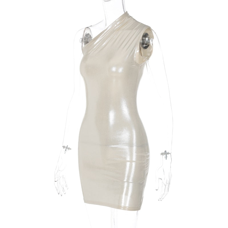 Robe courte moulante à une bretelle large sans manches Ola Chica - GUAPPAA