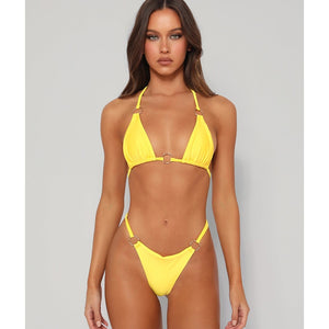 Maillot de bain string tanga deux pièces avec anneaux Juma - GUAPPAA