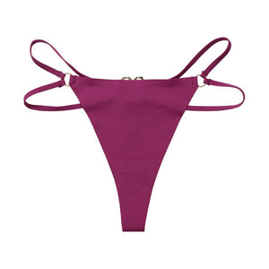 Micro string double ficelle avec coeur en métal S-XL Amor - GUAPPAA