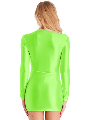 Mini robe moulante manches longues col rond Downing - GUAPPAA