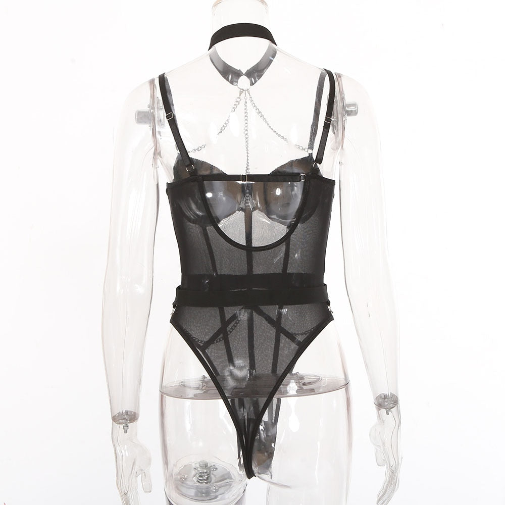 Body string transparent à collier et chaîne armaturé Quetsche - GUAPPAA