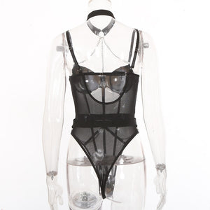 Body string transparent à collier et chaîne armaturé Quetsche - GUAPPAA