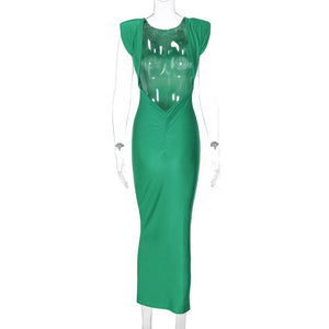 Robe longue moulante sans manches dos nu Leguala - GUAPPAA