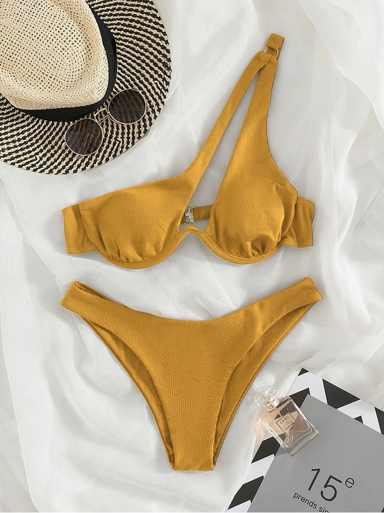 Bikini tanga bretelles asymétriques Solia - GUAPPAA