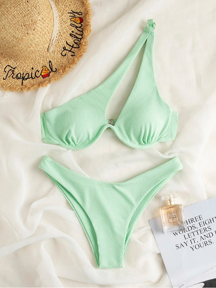 Bikini tanga bretelles asymétriques Solia - GUAPPAA
