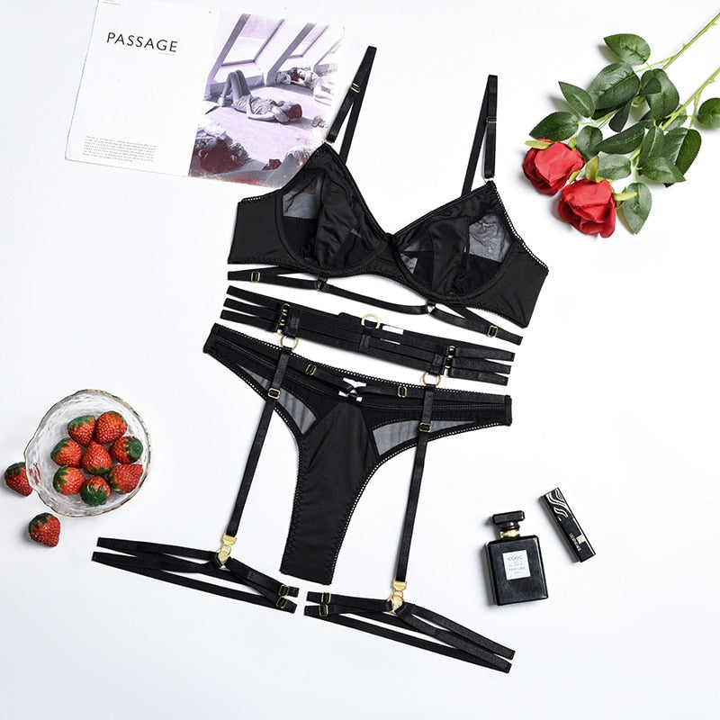 Lingerie transparente érotique et sensuelle ensemble sexy S M L XL Fruit de la passion - GUAPPAA