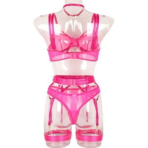 Ensemble lingerie sexy à bandes et porte-jarretelles Magnolia - GUAPPAA