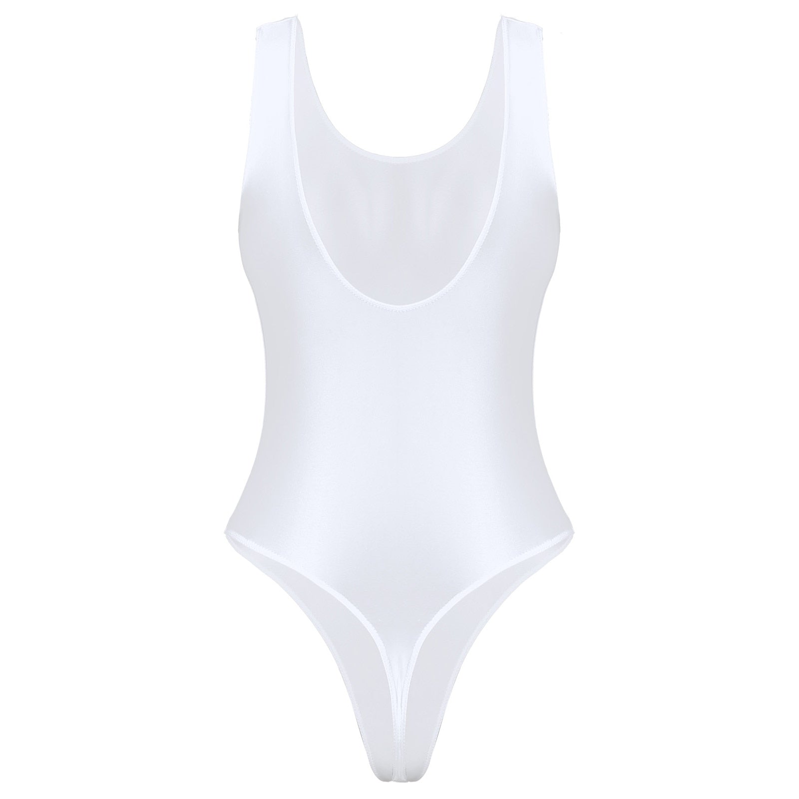 Maillot de bain une pièce échancré tanga satiné Saya - GUAPPAA