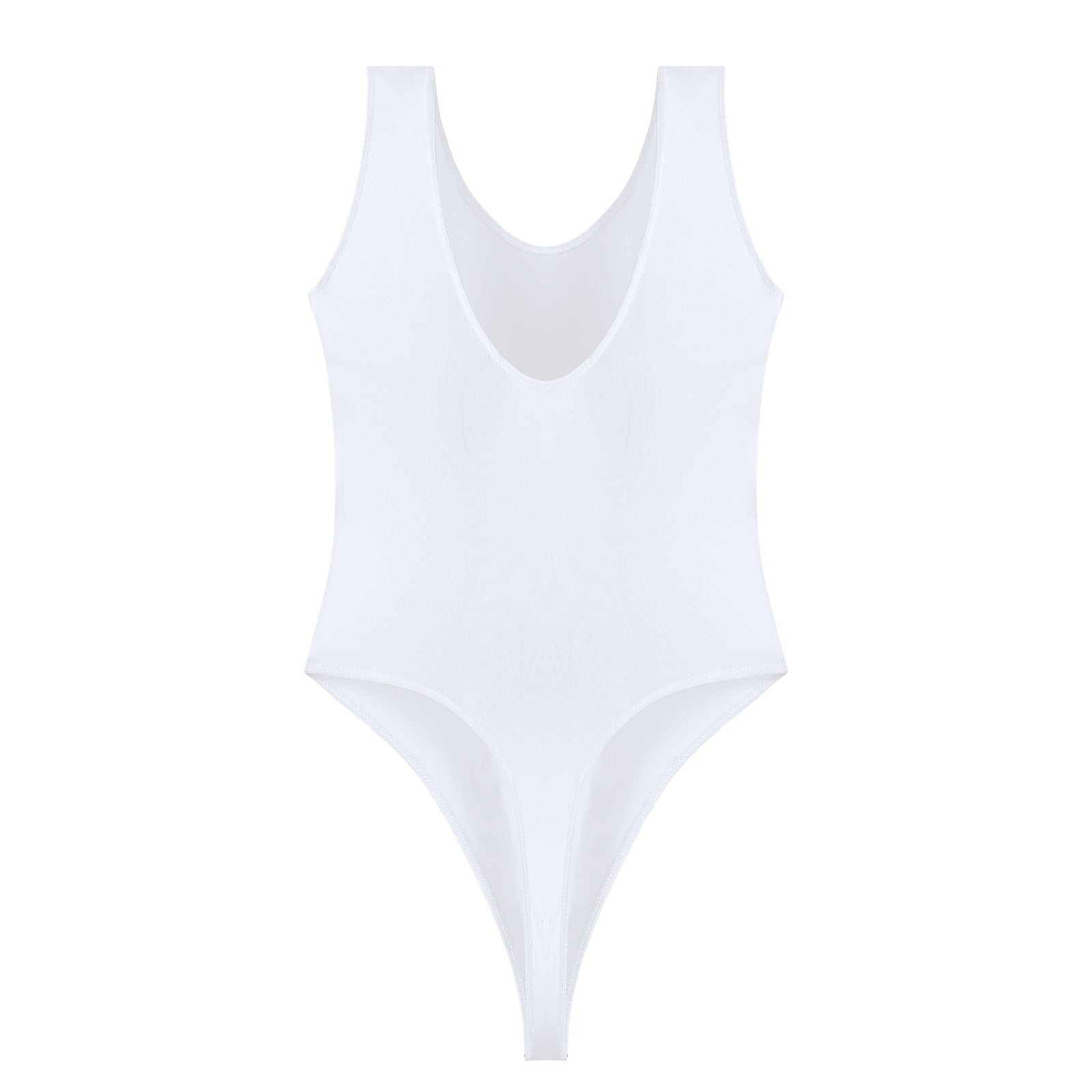 Maillot de bain une pièce échancré tanga satiné Saya - GUAPPAA