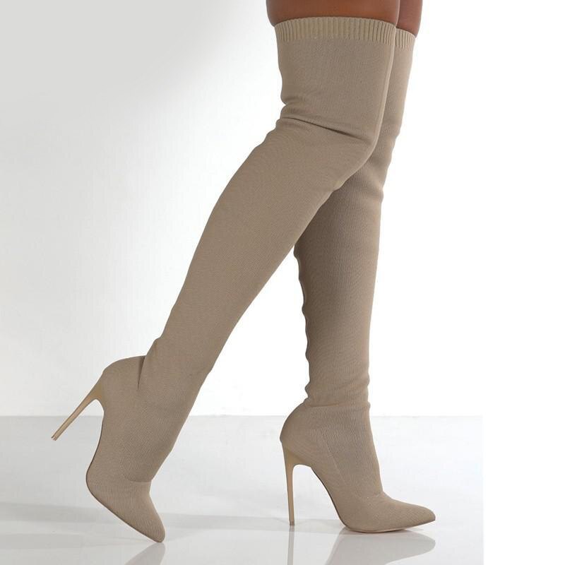 Cuissardes talons aiguilles bout pointu chic grande pointure jusqu'à 43 Pila - GUAPPAA