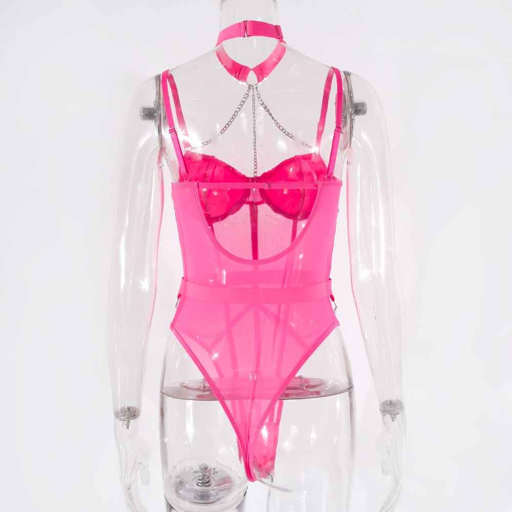 Body string transparent à collier et chaîne armaturé Quetsche - GUAPPAA
