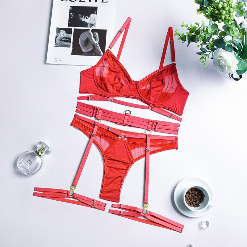 Lingerie transparente érotique et sensuelle ensemble sexy S M L XL Fruit de la passion - GUAPPAA