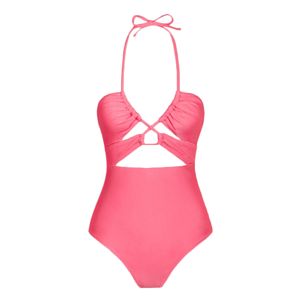 Maillot de bain une pièce sexy culotte liens croisés Sauzao - GUAPPAA