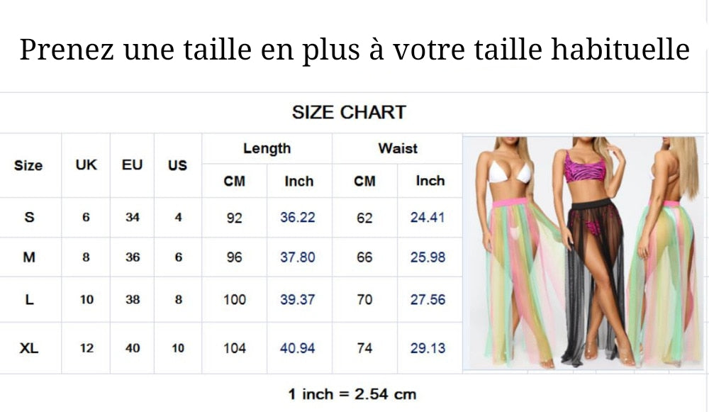 Jupe longue transparente effet tulle Plage Privée - GUAPPAA