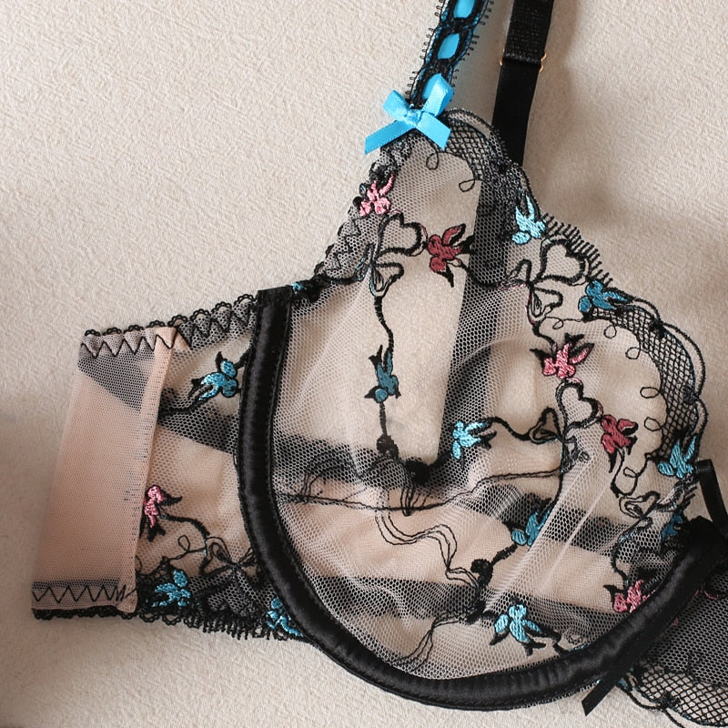 Lingerie luxe transparente dessous sexy deux pièces string et soutien-gorge Intrusion - GUAPPAA
