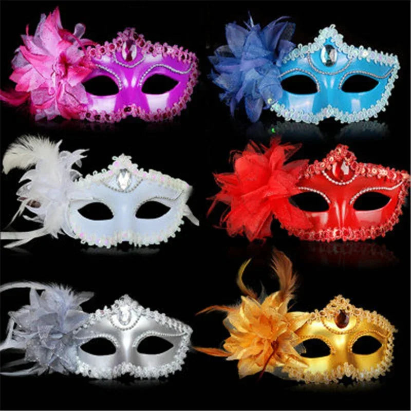 Masque vénitien diamants et plumes - GUAPPAA