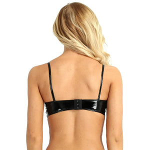 Soutien-gorge vinyle push-up Clubwear sexy noir Nocturne - GUAPPAA