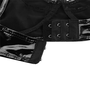 Soutien-gorge vinyle push-up Clubwear sexy noir Nocturne - GUAPPAA