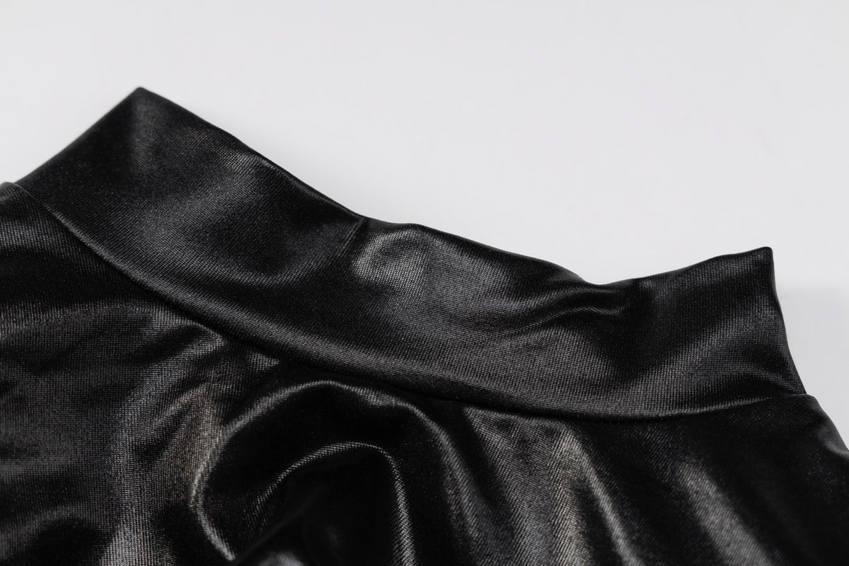 Robe courte simili manches longues col rond Empire - GUAPPAA