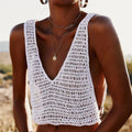 Crop top crochet tricoté de plage Cello - GUAPPAA