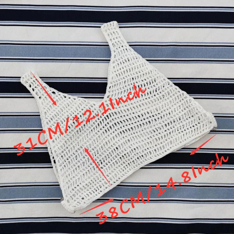 Crop top crochet tricoté de plage Cello - GUAPPAA